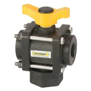 BANJO 1 inch 3-WAY BOTTOM LOAD POLY VALVE