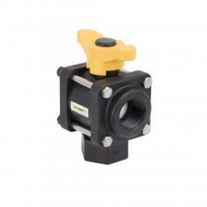 BANJO 1 1/4 inch 3-WAY BOTTOM LOAD POLY VALVE
