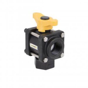 BANJO 1 1/4 inch 3-WAY BOTTOM LOAD POLY VALVE