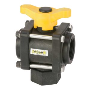 BANJO 1 1/2 inch 3-WAY BOTTOM LOAD POLY VALVE