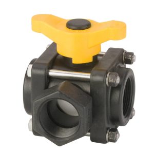 BANJO 1 1/2 inch 3-WAY SIDE LOAD POLY VALVE