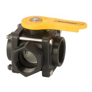 BANJO 2 inch 3-WAY SIDE LOAD POLY VALVE