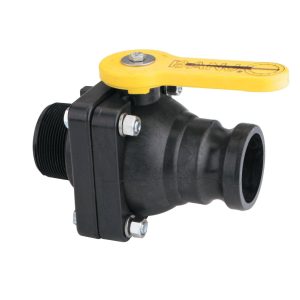 BANJO 2 inch FP STUBBY VALVE -  2 inch MPT X 2 inch MALE CAMLOCK