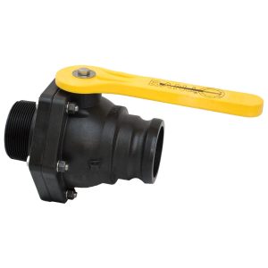 BANJO 3 inch FP STUBBY VALVE -  3 inch MPT X 3 inch MALE CAMLOCK