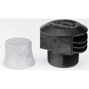 BANJO 2 inch ANTI VORTEX VENT CAP W/ 12 MESH SS SCREEN