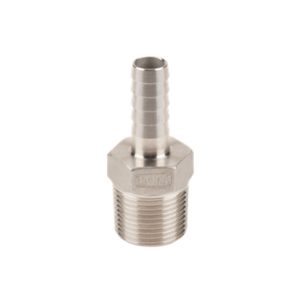BANJO 3/4 inch MPT X 1/2" HOSE BARB-STAINLESS STEEL
