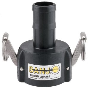BANJO 200150C 2 inch FEMALE CAMLOCK X 1 1/2 inch HB COUPLER 90
