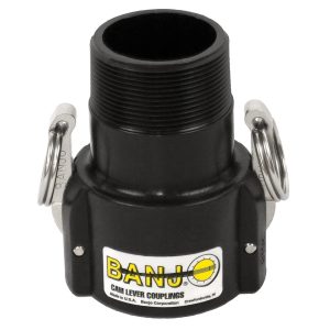 BANJO 201B 2 inch FEMALE CAMLOCK X 2 inch EXTENDED MPT COUPLER