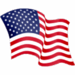 Small US Flag waving