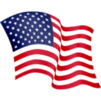 Small US Flag waving