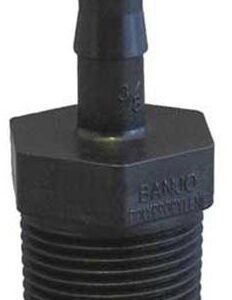 2"MPTX 1-1/2 BARB SHANK BANJO BLACK POLY