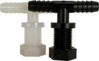 1/2" NOZZLE TEE W/LOCKNUT - POLY