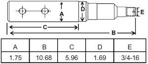 SPINDLE FOR CASE/ IH DISC HARROW