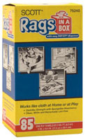 SCOTT RAGS IN A BOX 85CT, WHITE (12/85)