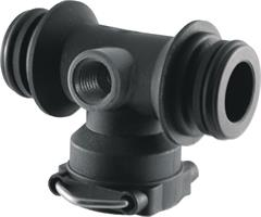 TEE, MALE ORS X FEMALE ORS W/ GAUGE PORT