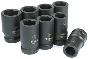 8 PC 1" DRIVE METRIC DW IMPACT SOCKE SET