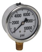 GAUGE - 10,000 PSI LIQUID FILL SS CASE