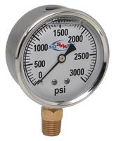 GAUGE - 3000 PSI LIQUID FILL SS CASE