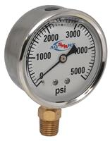GAUGE - 5000 PSI LIQUID FILL SS CASE