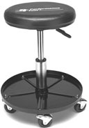 ROLL-AROUND STOOL W/PARTS TRAY