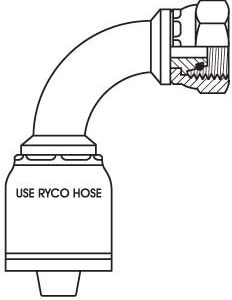 DKOL FEMALE 24 CONE 90 BEND
