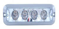 4 DIODE LED STROBE-AMBER