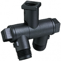 DBL SWIVEL BODY - 1/4" FEMALE NPT -NYLON