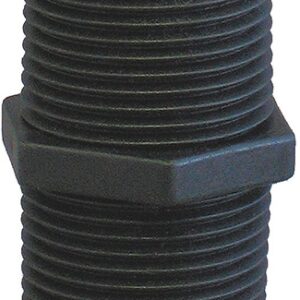 3" CLOSE BLACK POLY NIPPLE