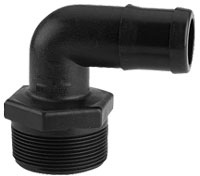 1" MPT X 3/4" BARB ELBOW - POLY