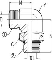 OFS X MB 90 - OFS STRAIGHT THREAD ELBOW