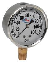 GAUGE - 160 PSI LIQUID FILLED-ALL SS