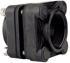 2" X 2" STD PORT THREADED FLANGE EPDM