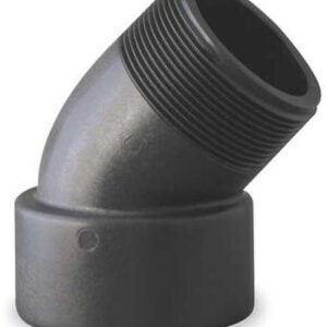 BANJO 2 IN 45 DEG POLY ST. ELBOW, BLACK