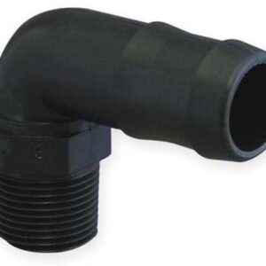 1"MPT X 1-1/4 BARB 90DEG BANJO BLACK POL