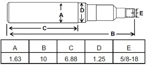1.63X10 SPINDLE FOR 281001