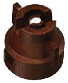EXT RANGE FLAT SPRAY TIP/CAP COMBO BROWN