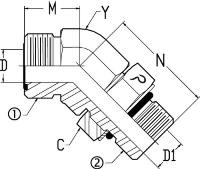 OFS X MB 45 - OFS STRAIGHT THREAD ELBOW