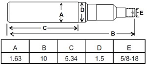 1.63X10 SPINDLE FOR 281001(10-4)