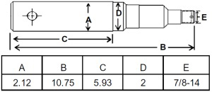 SPINDLE FOR 496/3900 IH DISC HARROW