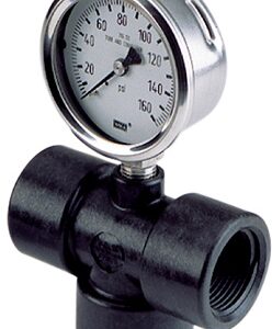 1" GAUGE TEE W/GAUGE PORT