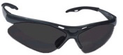 SAFETY GLASSES, BLACK FRAME/SMOKE LENS