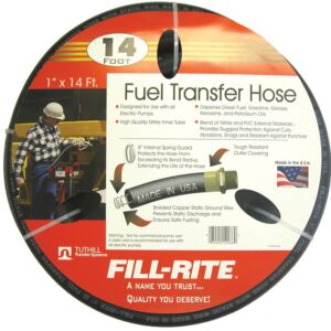 FUEL HOSE W/STATIC WIRE 1" NPTM X 14'