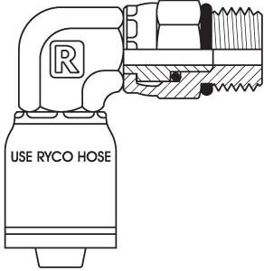 UN ORING MALE SWIVEL 90 ELBOW