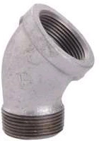 1-1/4 GALVANIZED 45DEG STREET ELBOW