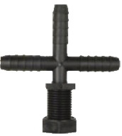 1/2" NOZZLE TEE- W/NUT - POLY