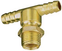 DBL HOSE BARB NZL BODY 1/2" HOSE BRASS