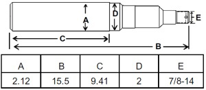 2.12X15.5 SPINDLE FOR 280581(803)