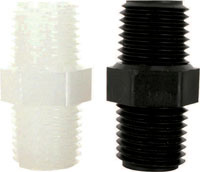1/4X1/4 MPT NIPPLE - BLACK POLY