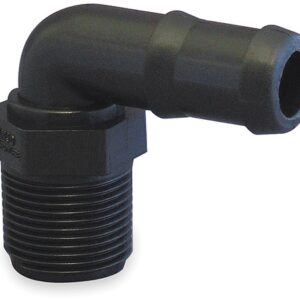 1-1/2MPTX 1-1/2"BARB 90DEG BANJO BLACK P