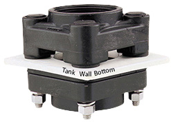 BANJO POLY TANK FLANGE 2 X 2 FULL PORT